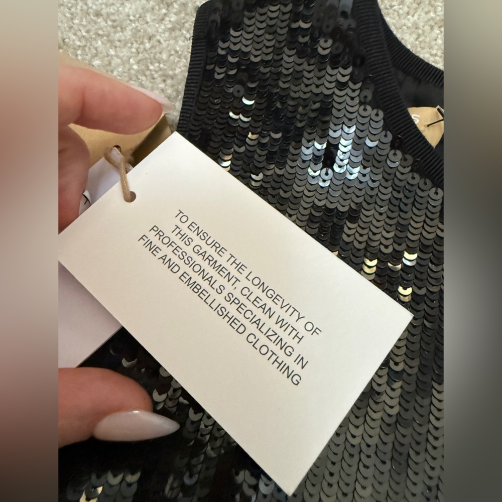 Michael Kors Collection - Black Sequin Cut-Out Dress - Resort 2019 - sz 6 - NWT - Picture 12 of 16